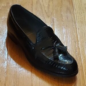 FOOTJOY CLASSICS 74732 MEN'S EXOTIC BLACK LIZARD  LOAFERS SIZE 9 W MADE IN USA